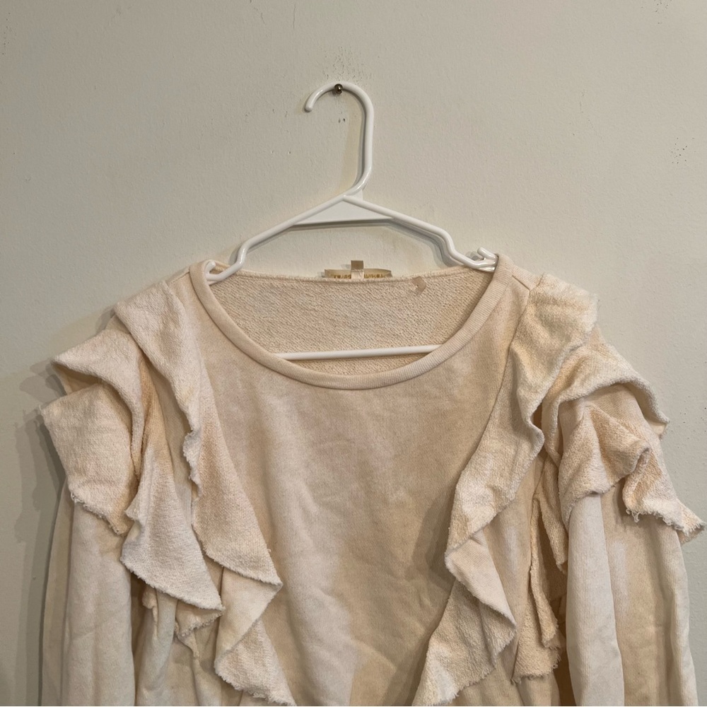LoveShackFancy Ruffle Sweatshirt Small - Picture 9 of 9